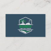 Carte De Visite Service d'entretien de la pelouse bleu vert modern (Dos)