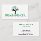 Carte De Visite Service d'entretien de la pelouse de remorquage pr (Devant / Derrière)