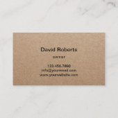 Carte De Visite Service d'entretien de pelouse et d'aménagement pa (Dos)