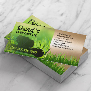 Carte De Visite Service d'entretien de pelouse et d'aménagement pa