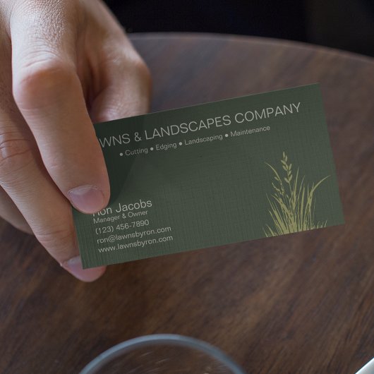 Carte De Visite Service d'entretien de pelouse et d'aménagement pa