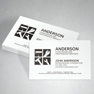 Carte De Visite Service d'entretien de réparation résidentielle mo