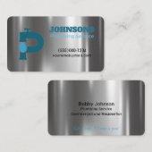 Carte De Visite Service d'entretien des métaux en plomberie (Devant / Derrière)