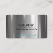 Carte De Visite Service d'entretien des métaux en plomberie (Dos)