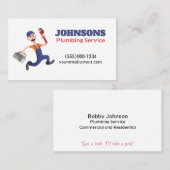 Carte De Visite Service d'entretien des plomberie Handyman (Devant / Derrière)