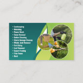 Carte De Visite Service d'entretien et d'aménagement paysager vert (Dos)
