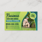 Carte De Visite Service d'entretien et d'aménagement paysager vert (Devant)