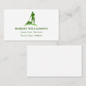 Carte De Visite Service d'entretien simple de la pelouse verte (Devant / Derrière)