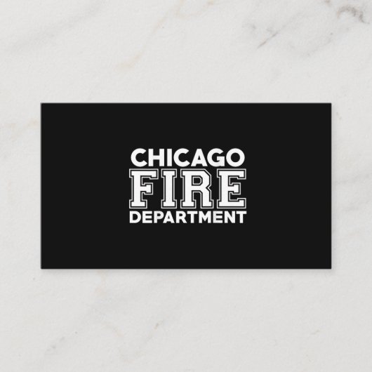 Carte De Visite Service des pompiers de Chicago Secourt (Devant)