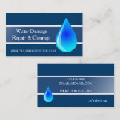 Carte De Visite Service d'évacuation et de nettoyage des eaux usée (Devant / Derrière)