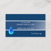 Carte De Visite Service d'évacuation et de nettoyage des eaux usée (Dos)