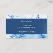 Carte De Visite Service d'évacuation et de nettoyage des eaux usée (Dos)