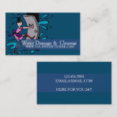 Carte De Visite Service d'évacuation et de nettoyage des eaux usée (Devant / Derrière)