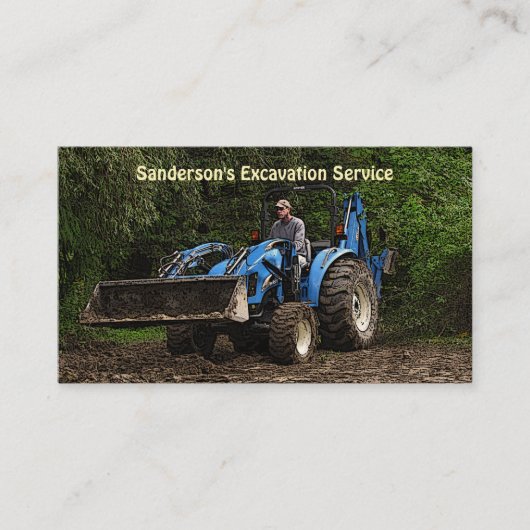 Carte De Visite Service d'excavation (Devant)