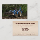 Carte De Visite Service d'excavation (Devant / Derrière)