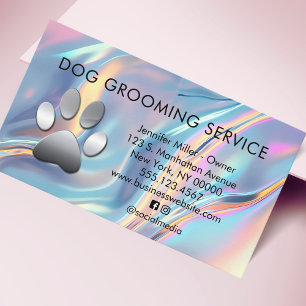 Carte De Visite Service d'holographie pour animaux de compagnie