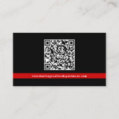 Carte De Visite Service d'incendie Code QR personnalisé Logo Pompi (Dos)