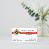 Carte De Visite Service d'incendie Code QR personnalisé Pompier (Debout devant)