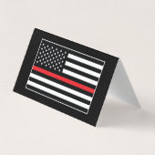 Carte De Visite Service d'incendie personnalisé Pompier Red Line L (Dos)