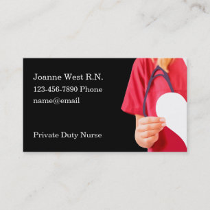 Carte De Visite Service d'infirmière diplômée en soins privés