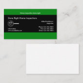 Carte De Visite Service d'inspection à domicile (Devant / Derrière)