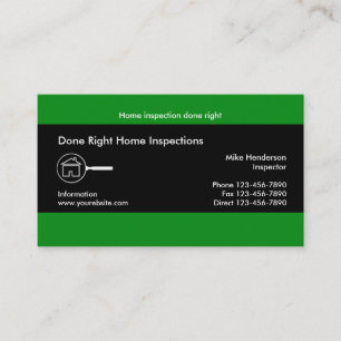 Carte De Visite Service d'inspection de maison