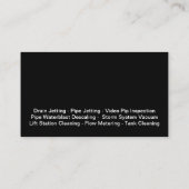 Carte De Visite Service D'Inspection Et De Jetage Des Déchets (Dos)