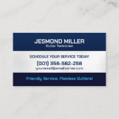 Carte De Visite Service d'installation de réparation de nettoyage (Dos)