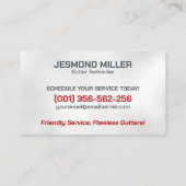 Carte De Visite Service d'installation de réparation de nettoyage  (Dos)