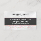 Carte De Visite Service d'installation de réparation de nettoyage (Dos)