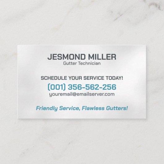 Carte De Visite Service d'installation de réparation de nettoyage  (Dos)