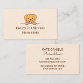 Carte De Visite Service d'installation pour animaux de compagnie p (Devant / Derrière)