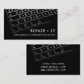 Carte De Visite Service d'ordinateur portable Mac du technicien en (Devant / Derrière)