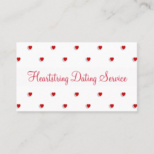 Carte De Visite Service doux de datation (Devant)