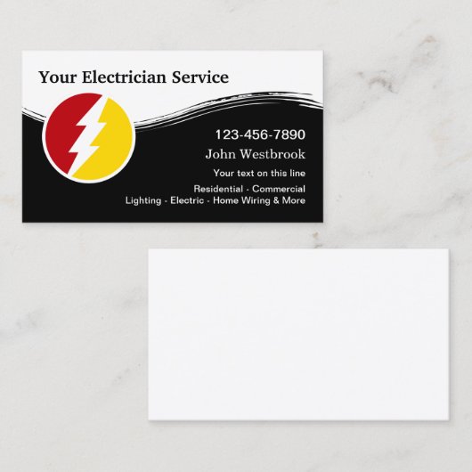 Carte De Visite Service électronique moderne (Devant / Derrière)