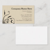 Carte De Visite Service élégant de conseiller (Devant / Derrière)