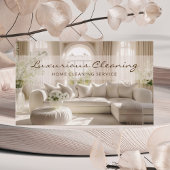 Carte De Visite Service Élégant de nettoyage de maison