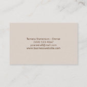 Carte De Visite Service Élégant de nettoyage de maison (Dos)