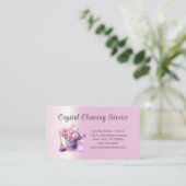 Carte De Visite Service Élégant de nettoyage de maison Fournitures (Debout devant)