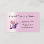 Carte De Visite Service Élégant de nettoyage de maison Fournitures (Devant)