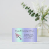 Carte De Visite Service Élégant de nettoyage de maison Salle de ba (Debout devant)