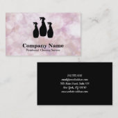 Carte De Visite Service Élégant de nettoyage Parties scintillant B (Devant / Derrière)
