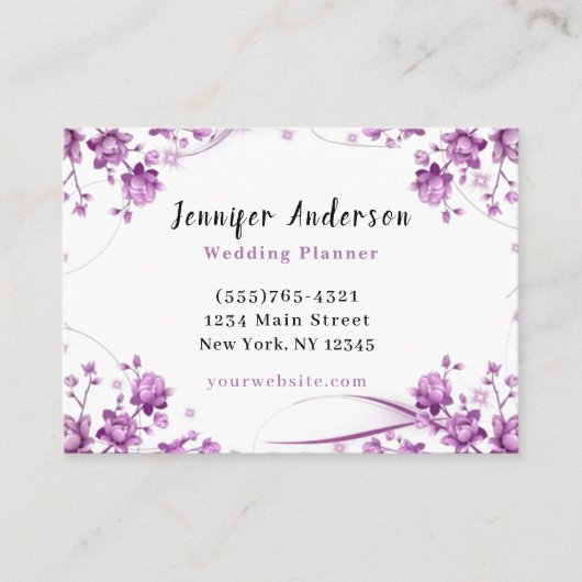 Carte De Visite Service élégant de planification d'événements Mari (Devant)