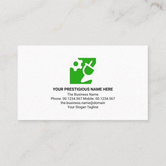 Carte De Visite Service Élégant D'Électricité Des Boucles Et Des P (Dos)