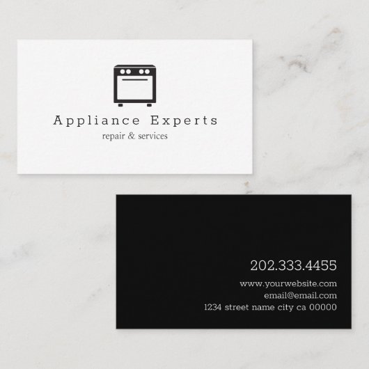 Carte De Visite Service et réparation des appareils (Devant / Derrière)