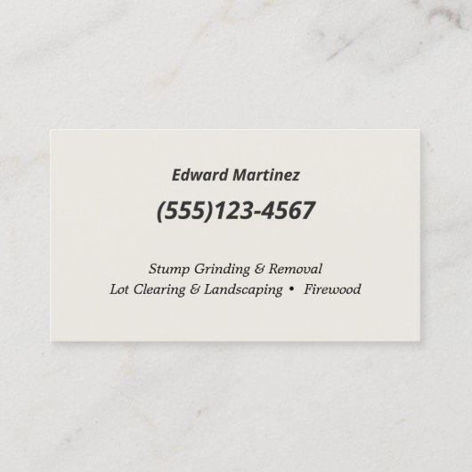 Carte De Visite Service et suppression de l'arborescence | Grinçag (Dos)