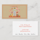 Carte De Visite Service Exterminateur de lutte antiparasitaire Tan (Devant / Derrière)