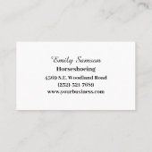 Carte De Visite Service Farrier (Dos)