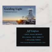 Carte De Visite Service financier Lighthouse (Devant / Derrière)