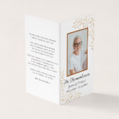 Carte De Visite Service funéraire Feuille de l'érable d'automne (Extérieur)